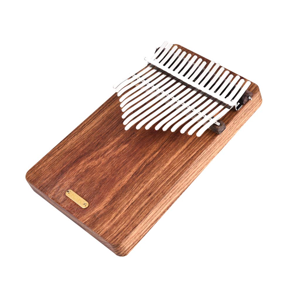 LingTing Kalimba 17 Tasti Pianoforte a Pollice Palissandro Africano con Custodia Kalimba per Principianti "Ascoltare il Mare" LT-K17P
