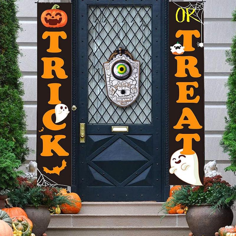 Halloween Decoration One-Eyed Doorbell Horror Props Ghost'S Day Glowing Home Hanging Electric Luminous Sounding Eyeball Doorbell