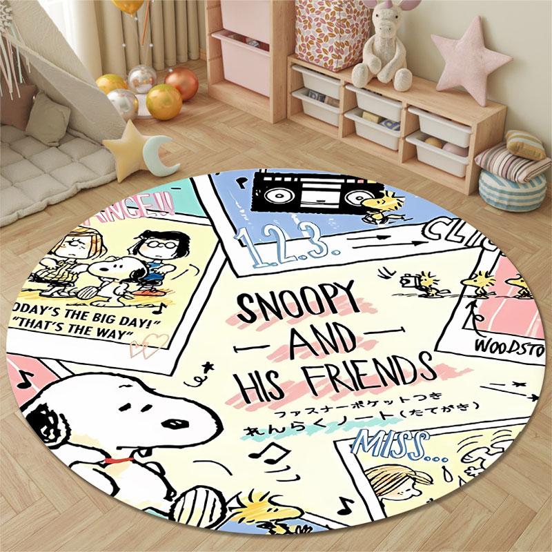 Dreamy White Beagle Newspaper Friends Carpet, Ivory Cream Stylish Accent, Great Gift for Kids Family and Friends with Soft with Beauty