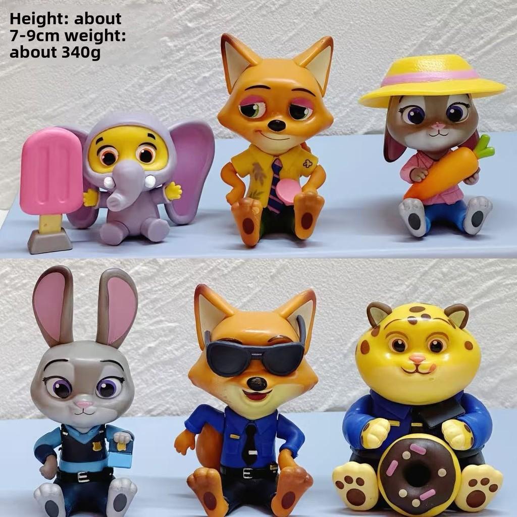 Zootopia Pvc Collectible Figures Set With Articulated Design For Kids And Fans