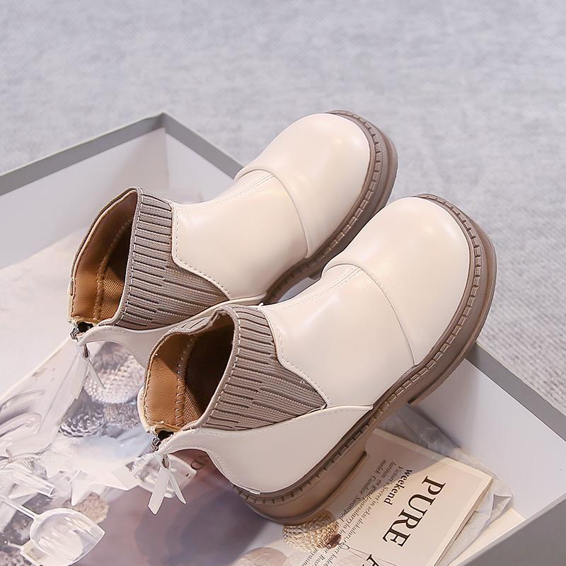 Girls boots short boots autumn 2025 new shoes children's leather boots baby girl Martin boots autumn grassland wear