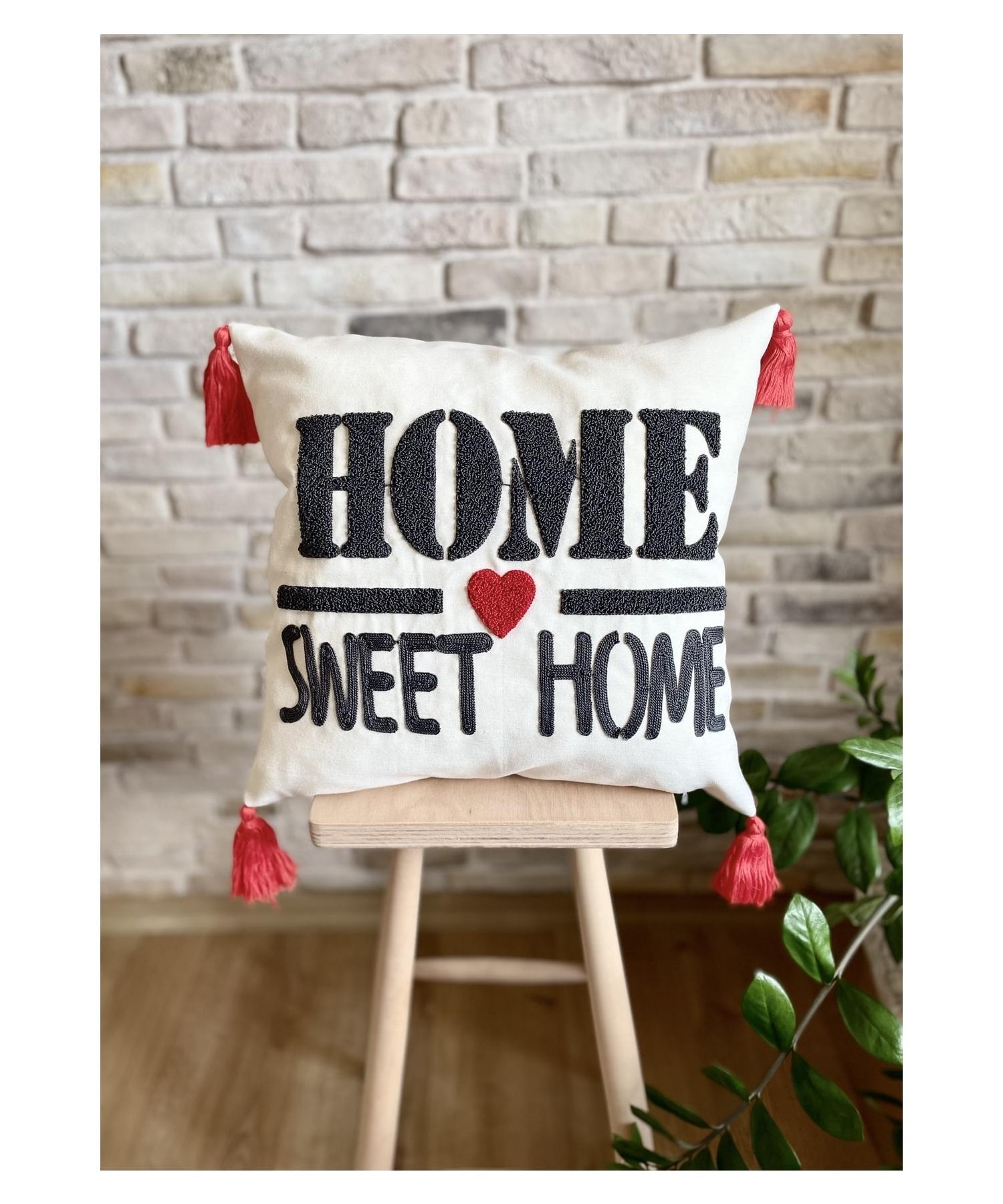 

Наволочка для подушки Home Sweet Home с вышитым перфоратором (ПНК)