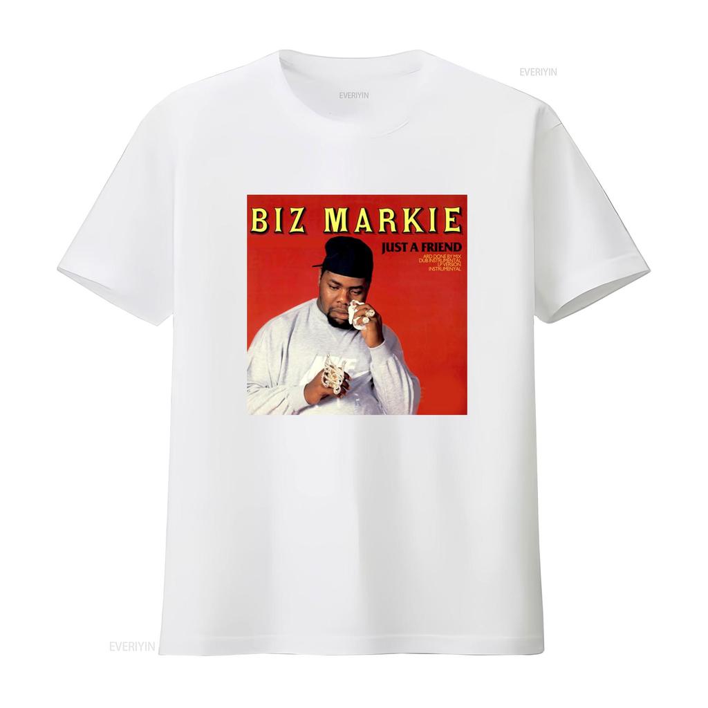 Biz Markie Just A Friend Print Hip Hop Style T Shirt For Men vintage Washed Breathable Stretched fashion Casual homme Unisex