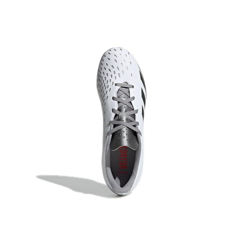 Adidas Predator Freak.4 Turf Soccer Shoes 'Cloud White Iron Metallic Solar Red' Sneakers FY6339