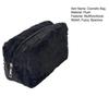 Plush Cosmetic Bag Portable Travel Makeup Bag Fuzzy Toiletry Bag for Women Skincare Products Makeup Brushes