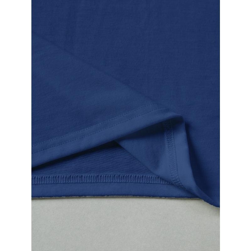 YYFS Dámská móda Ležérní Léto Jaro Jednobarevné halenky a košile s krátkým rukávem a výstřihem do O