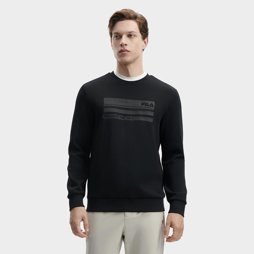 New FILA Sweatshirt Men's Jet Black F11M342210F-BK