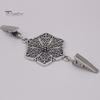Vintage Hollow Flower Women Double-End Clamp Sweter Shirt Collar Cardigan Clip