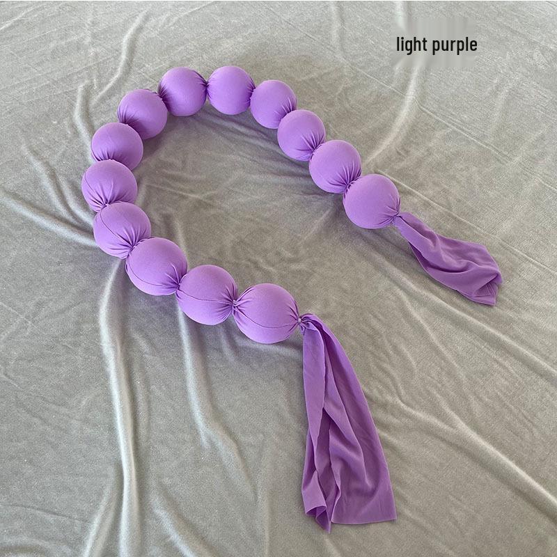 

Colorful Wedding Fabric Ball String Ornament for Engagement & Window Display Decorations 1m (8cm ball x 8)