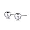 eManco Stainless Steel Round Bead Earrings - Simple Fashion Bean Design
