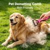 Professional Pet Dematting Brush Double Sided Undercoat Rake for Dogs & Cats Ergonomic Safe Shedding Tool for Whole Pets