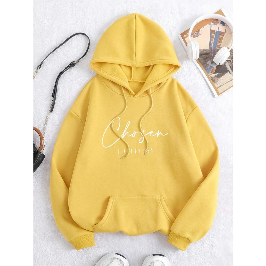 Auserwählt I Petrus Brief Grafikdruck Kapuzenpullover Herren Damen Neue Mode Hoodie Fleece Hip Hop Kleidung Harajuku Mode Hoodies Paar