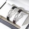 Commuter bracelet men's bracelet leather bracelet alloy magnetic twist punk bracelet