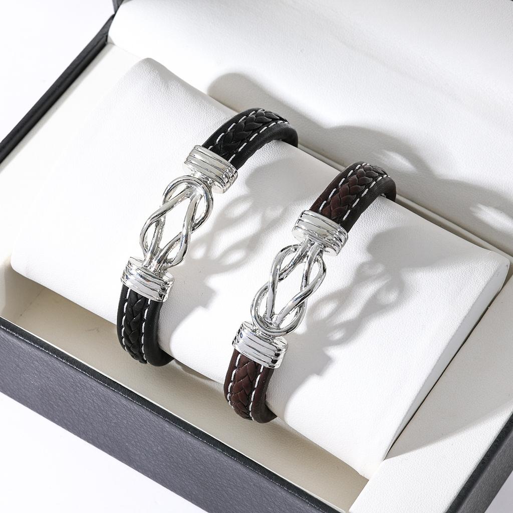 Commuter bracelet men's bracelet leather bracelet alloy magnetic twist punk bracelet