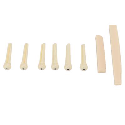 Folk Gitar Eşik ve Köprü Eşiği ABS 6 adet Köprü Pimi ile Enstrüman Aksesuar Seti Yedek Parça