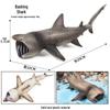 Marine Animal Simulation Model Figures: Shark, Dolphin, Hammerhead, Crab, Squid, Starfish for Kids' Education