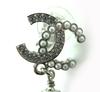 Excellent CHANEL Earring Silver Women B24S Used