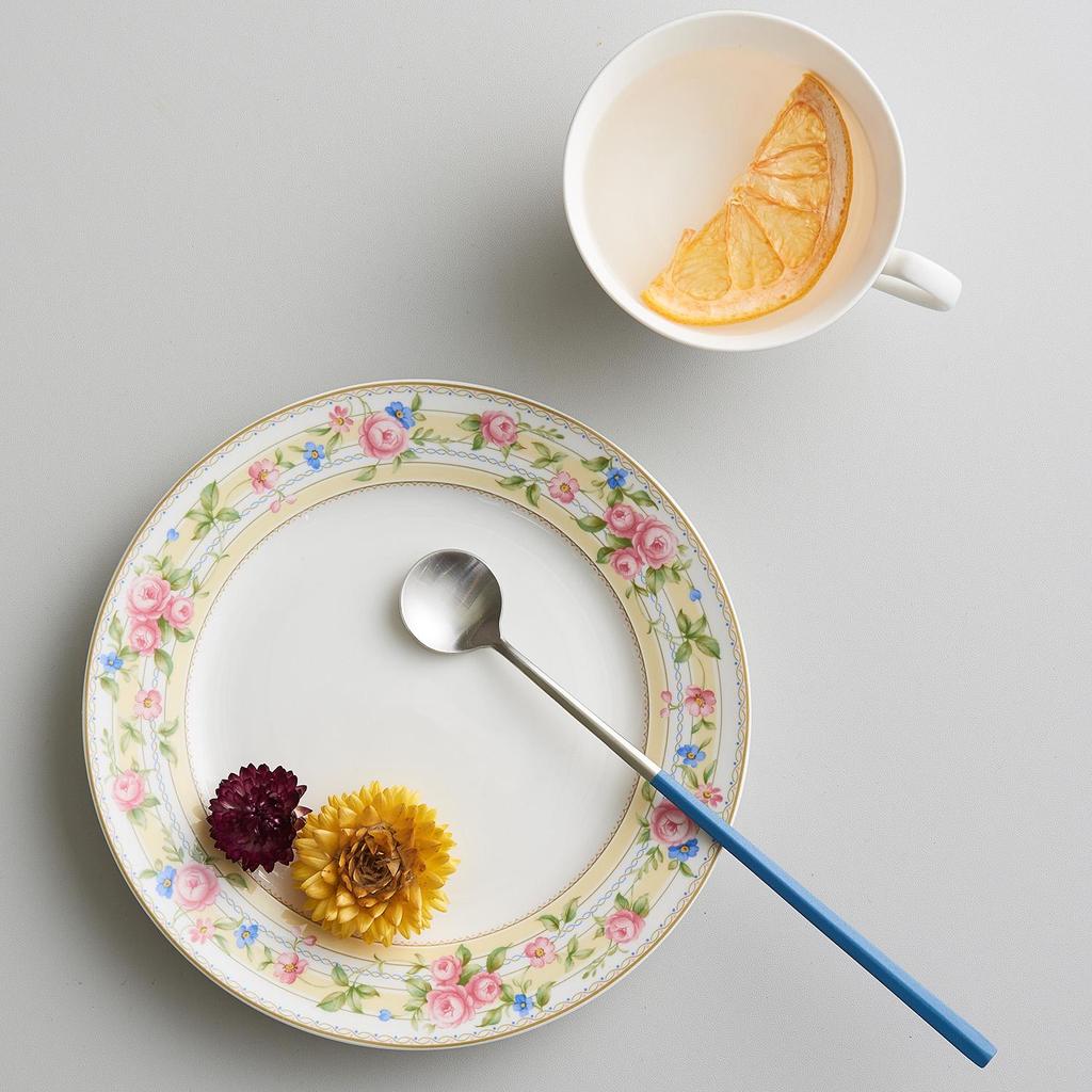 LASSIETTE EBRO PREMIUM Stainless Steel Long Tea Spoon Easy Grip Tableware 4 Color