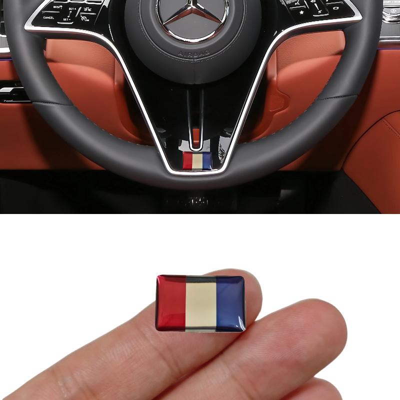 3 Autoembleme mit Logo der französischen und niederländischen Flagge, gestaltet mit der Nationalflagge als Designkonzept, geeignet für alle Auto-Dekorationszubehör