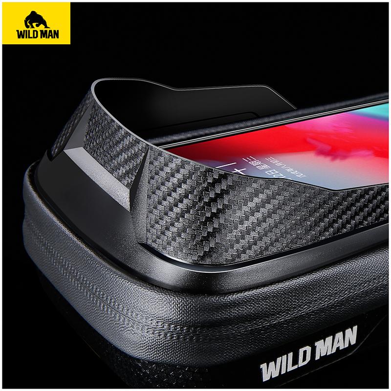 WILDMAN E16 Custom Logo Quick Release Bicycle Cycling Handlebar Mobile Phone Holder Bag MTB Road Bike Accessories Storage Bag