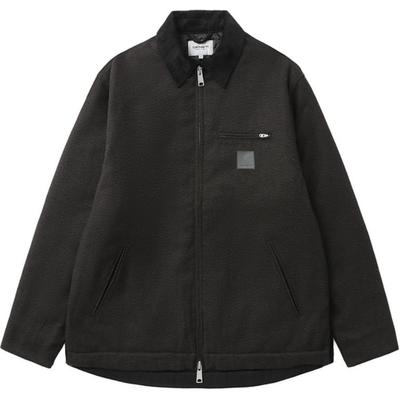FW24 Logo Minimalistyczna Jednolity Kolor Zamek Kołnierz Długi Rękaw Kurtka Robocza Męskie kurtki Czarny CHXJKI033853N