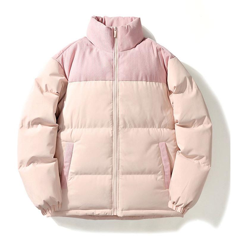 Herbst und Winter Verdickte Herren Stehkragen Baumwollgepolsterte Kleidung Paare Neue Lockere Freizeitjacke Jungen und Mädchen Baumwollgepolsterte Jacke Tasche Kleidung