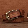 New Men's First Layer Cowhide Retro Belt Personalized Copper Buckle Casual Jeans Belt