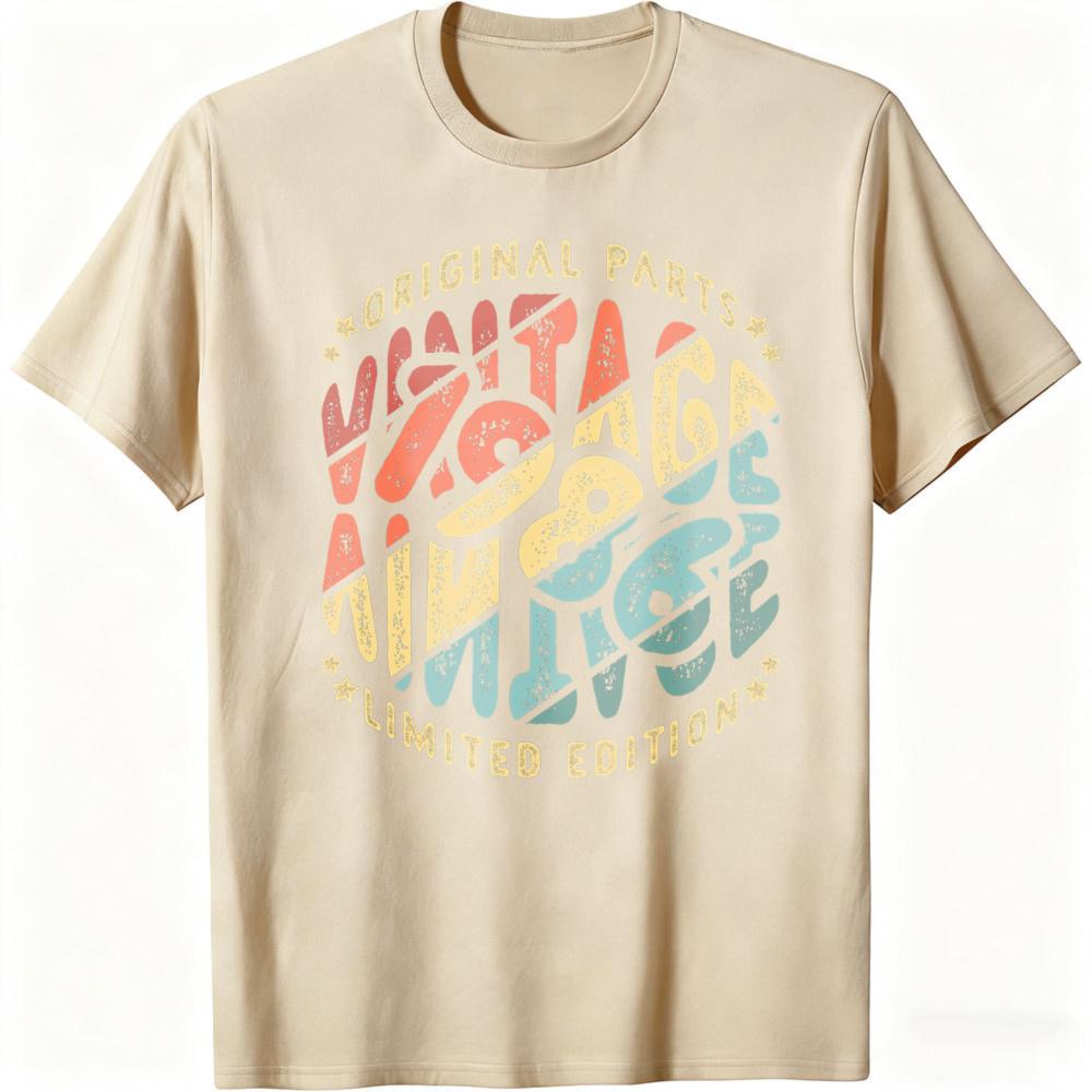 Vintage 1981 Original Parts Limited Edition Summer Unisex TShirt Retro Style Graphic Tee Casual Wear For Birthday Gift For Him