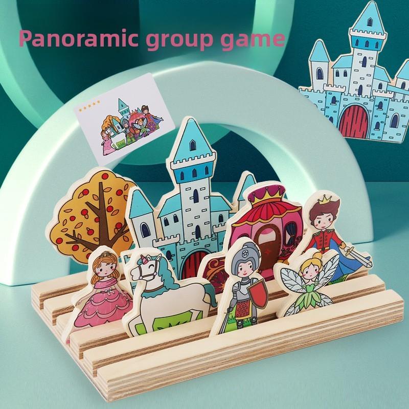 Wooden Childrens Castle Prince Puzzles With Color Recognition And Matching For Early Education Playset