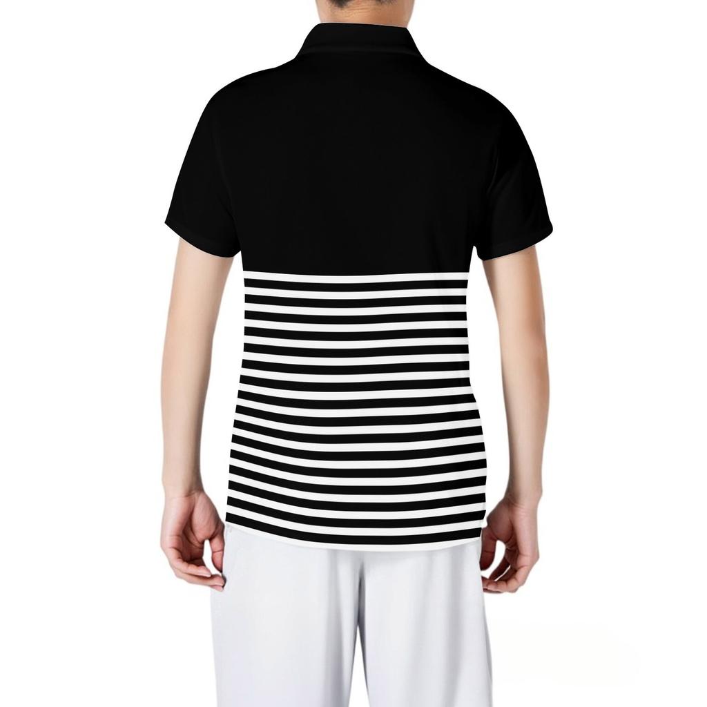 Modisches Herren-Freizeit-Oberteil mit Unabhängigkeitstag-Print am Hals und kurzen Ärmeln