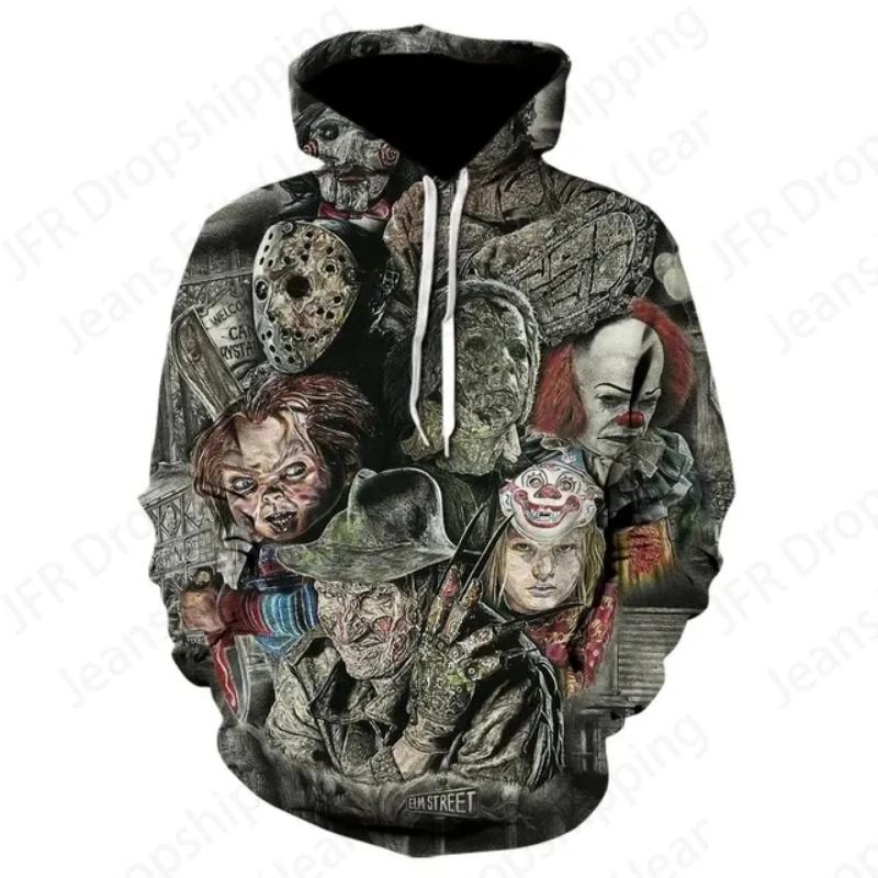 Horror Movie Halloween 3d Print Hoodies Men Women Fashion Michael Myers Hoodie Women Sweats Girl Coats Street Tracksuit Pullover