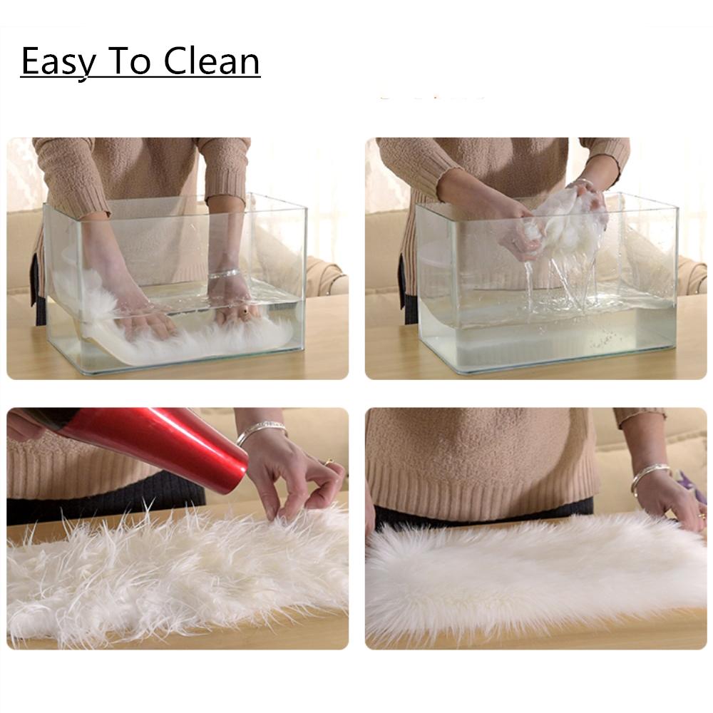 Soft Artificial Sheepskin Rug Warm Hairy Carpet Seat Bedroom Living Room Sofa Mat Round Rug Shaggy Plush Wool Rugs Fur Carpet