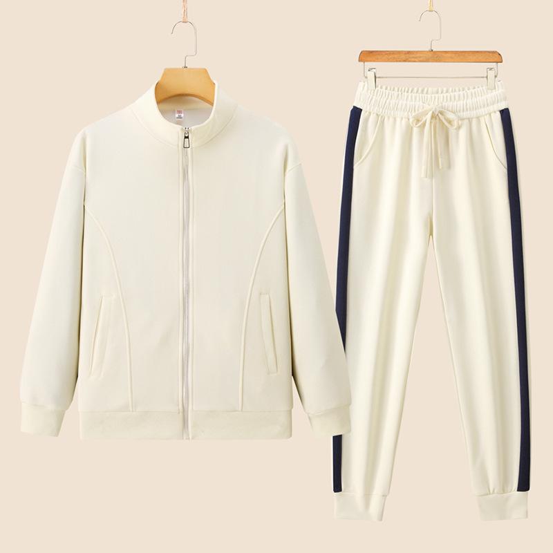 Women's Spring & Autumn Casual Running Two-Piece Set: Long Sleeve Top & Loose Pants, Breathable & Fashionable