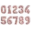 32 Inch Rose Gold Digital Aluminum Film Balloon Decoration Birthday Party Wedding Decoration Scene Aluminum Film Balloon