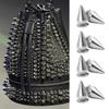 10/200 pezzi Borchie Coniche Rivetti Argentati per Abbigliamento Borchie Metalliche Rivetti a Doppia Testa Chiodo Rotondo Fai da Te Scarpe Borse Accessori Abbigliamento