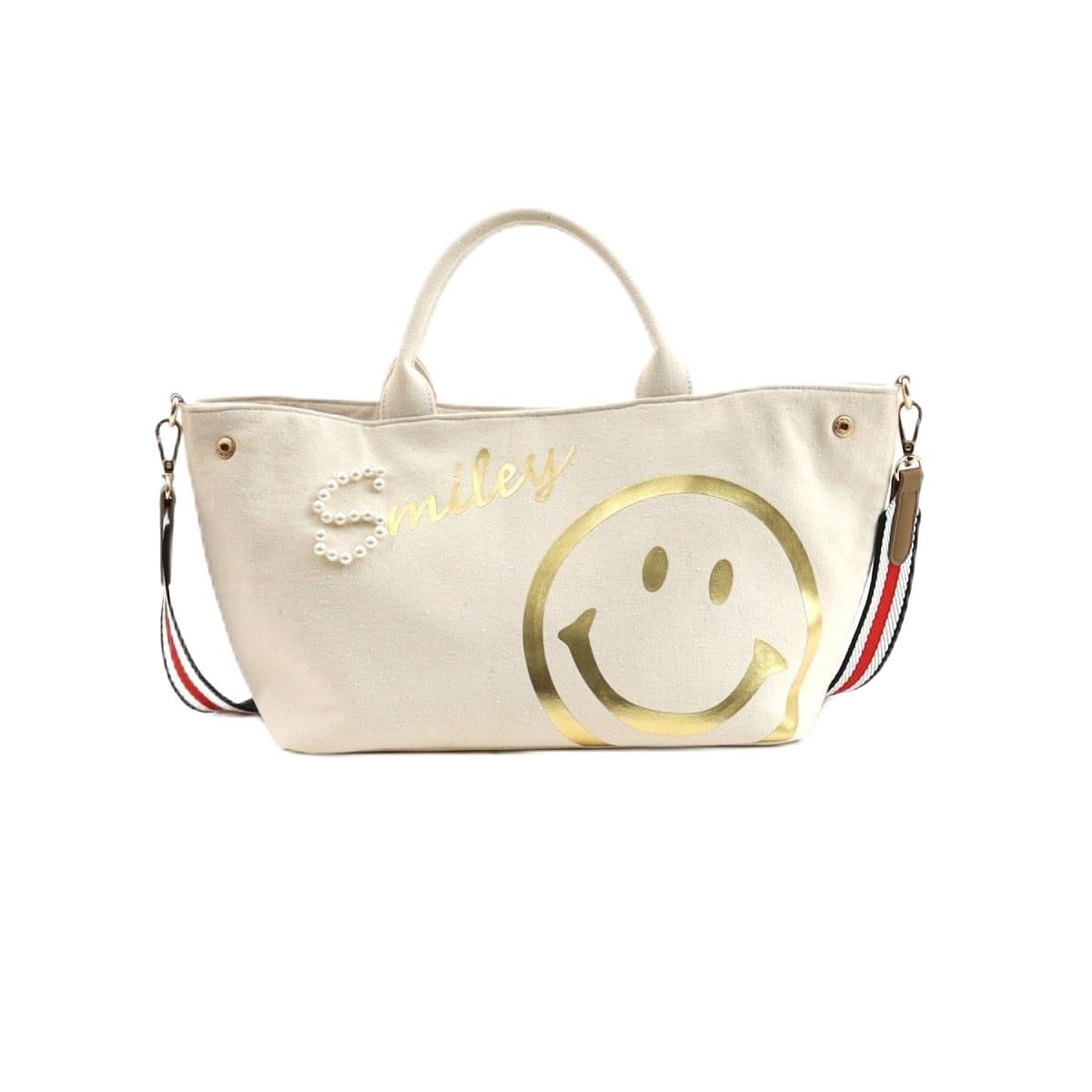 Сумка-тоут Cuco SMILEY из холста, 2-в-1, 2513111702, цвет Off-White (002)