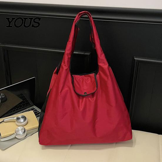 Foldable Eco Friendly Bags Large Capacity Shopping Bag, Lightweight Reusable Grocery Tote, Water Resistant Travel Organizers Polyester Storage Bag for