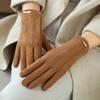 Women Touch Screen Gloves Autumn Winter Keep Warm Mittens Thin Cashmere Solid Cycling Drive Suede Fabric Elegant Windproof New