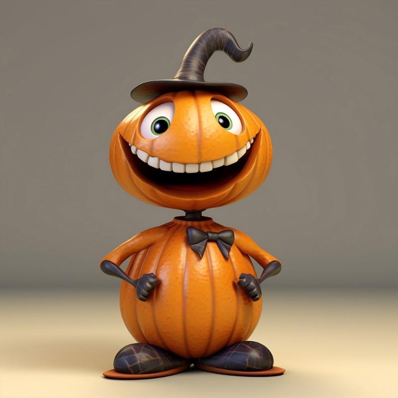 2024 New Halloween Pumpkin Figurines Decorations Ornaments Resin Pumpkin Figurine Home Table Decor Halloween Thanksgiving Party