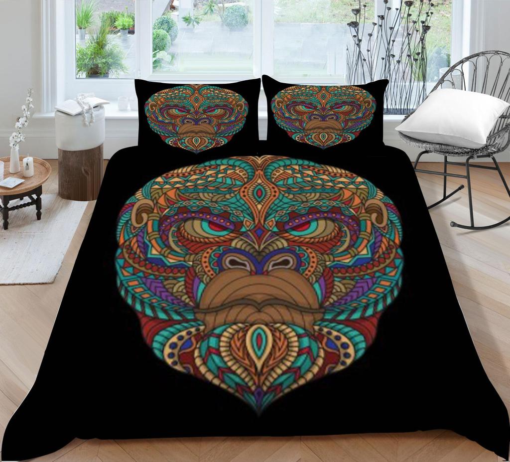 Bohemia Bettbezug-Set Queen-Size-Bettwäsche Heimtextilien 3D-Druck Mode Bettbezug Frau Bettwäschebezug