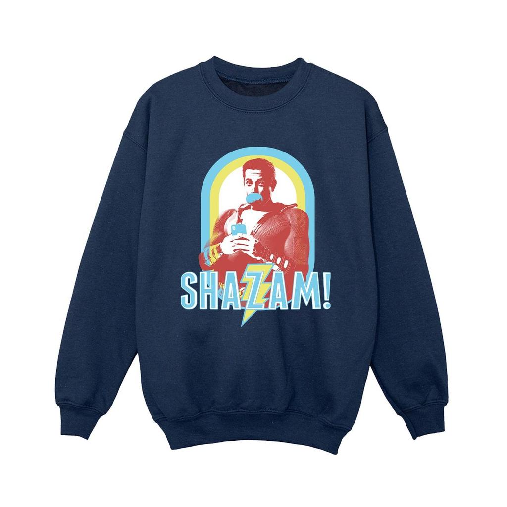DC Comics Boys Shazam Buble Gum Frame Sweatshirt