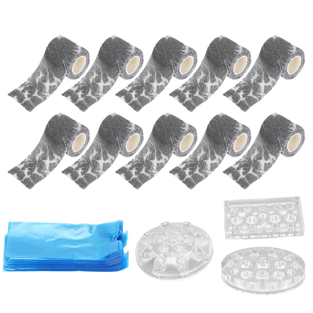 Tattoo Pen Cover Kit 200PCS Tattoo Pen Machine Bags 10PCS Nonslip Grip Tapes 3PCS Tattoo Ink Cup