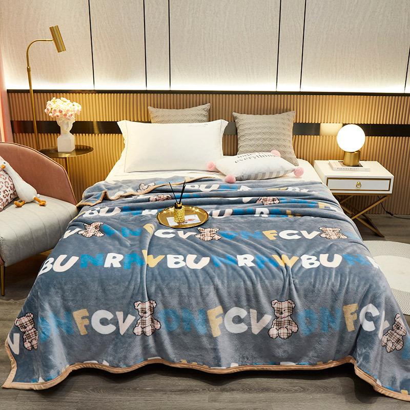 Neue bedruckte Decke, Martendecke, Sofabezugdecke, verdickte Geschenkdecke, Nickerchendecke, Farai-Decke