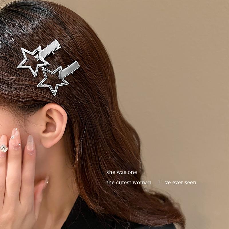 Geometric Star Metal Hairpins Women Girls Kids Hair Clips Pins Barrettes Accessories Hairgrips Headdress Headwear Ornament