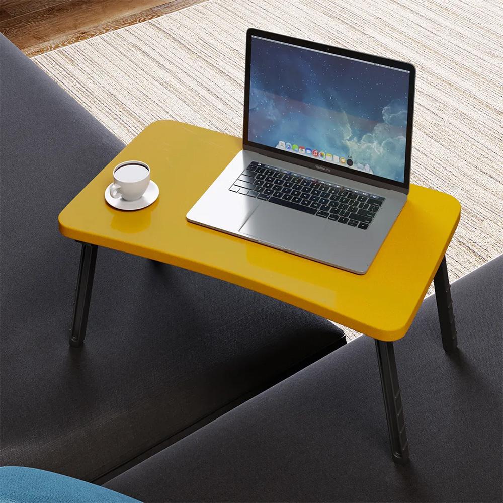 Foldable Laptop Sofa and Bed Table 59x35x24 Cm – Portable Lap Desk & Monitor Riser, Wooden Top, No Assembly