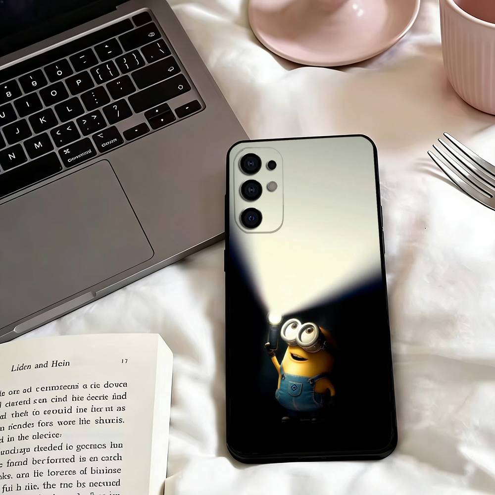 Cute M-MinionT Phone Case For Samsung S25,S24,S21,S22,S23,S30,Ultra,S20,Plus,Fe,Soft Silicone Black Cover
