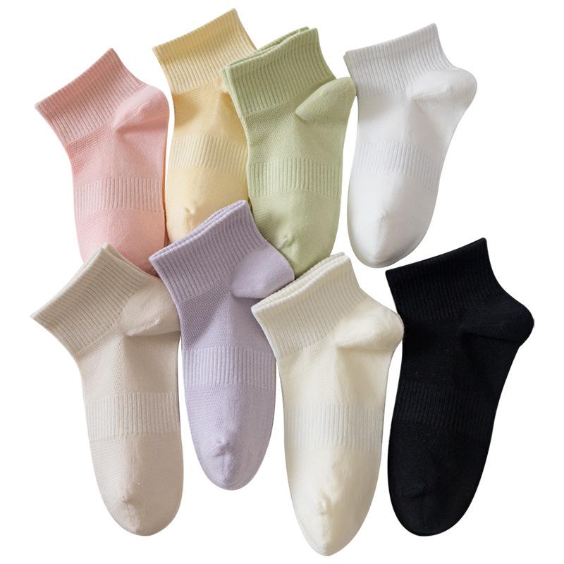 Antibacterial Pure Cotton Socks, Women's Summer Thin Short Socks, Mesh Breathable Women's Short Socks, Sports Anti-ball Boat Socks