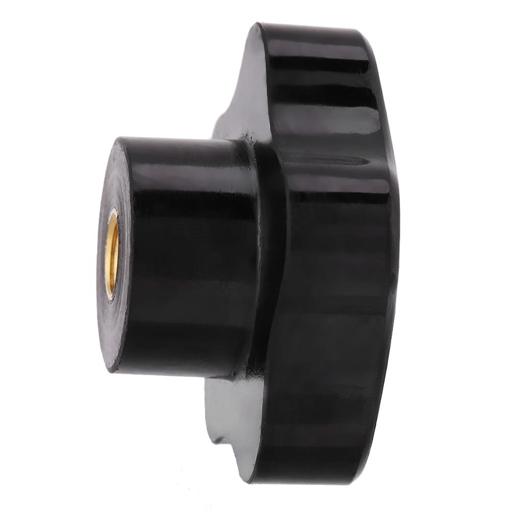 5pcs Universal Black Color Plastic Star Shape Knob Handle M8 for Machine Tool