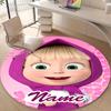 Personalized M-Masha and the Bear Round Chair Office Rug - Perfect for Mat, Office Chair & More - Ideal Gift for Birthdays and Holidays