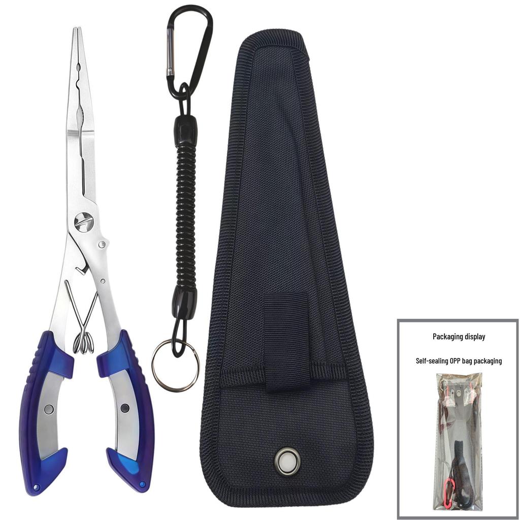 Multifunctional Stainless Steel Fishing Tool: Hook Remover, Line Scissors, Control Pliers, and Lure Pliers